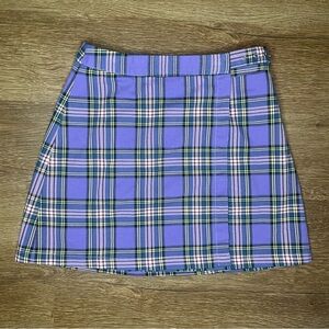 Brandy Melville Purple Plaid Wrap Skirt
